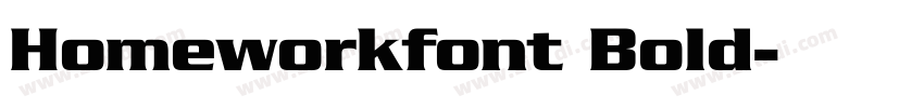Homeworkfont Bold字体转换